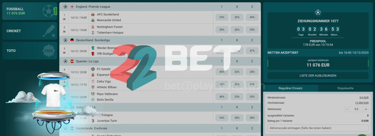22Bet Wettseite