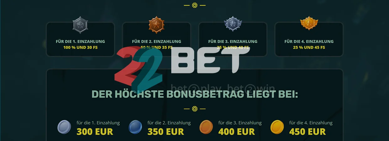 22Bet Boni und Werbeaktionen